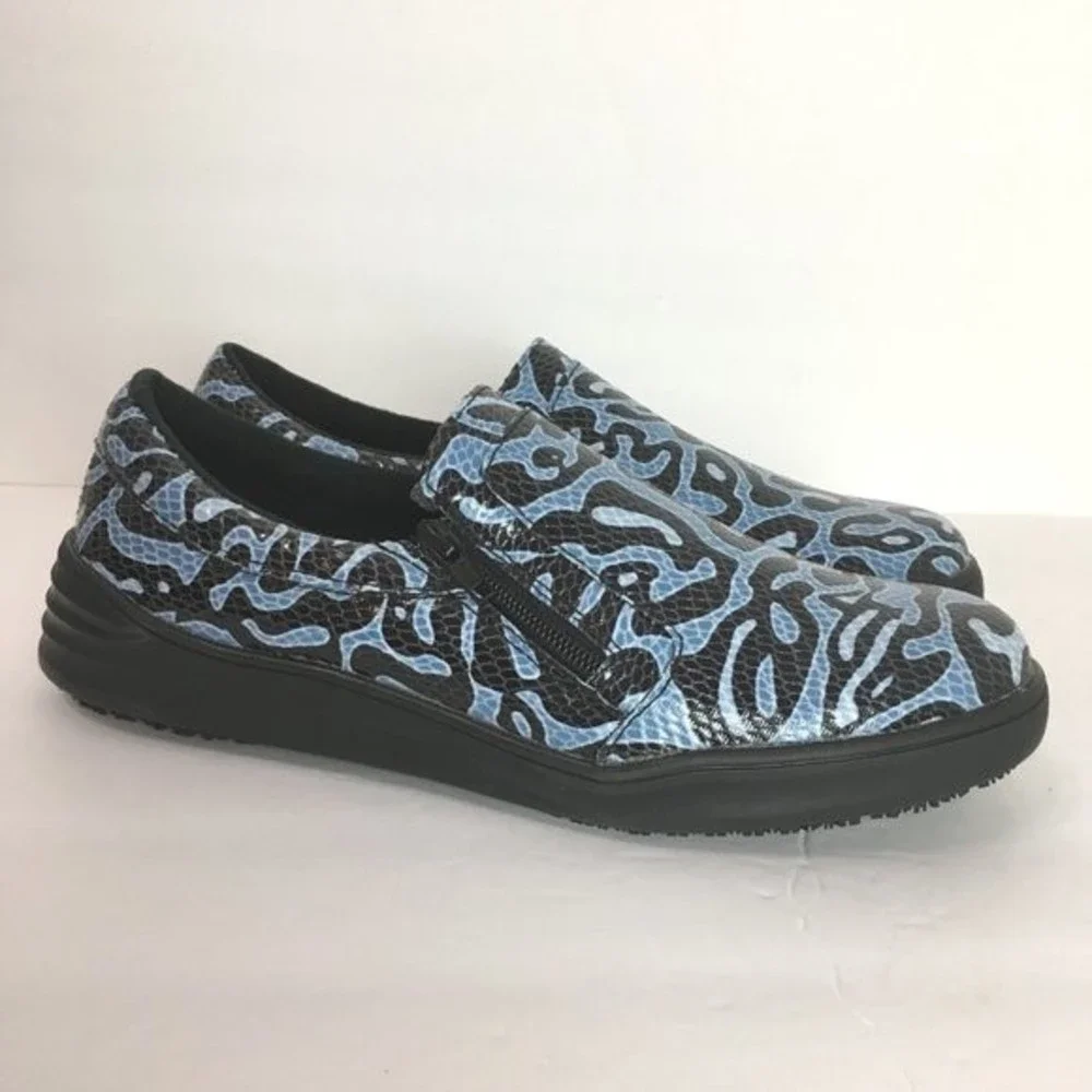 Spring Step Professional Size 9 Ispie Winwood Black Blue‎ Snake Print Shoes